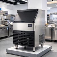 Machine à glaçons sous comptoir pour cuisine professionnelle, machine à glaçons automatique en cubes, corps en acier inoxydable pour bar, boissons froides