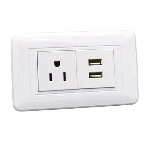 HOT Sale Wholesale American Standard household K-Y1 one plug and 2 individual USB wall electrical socket