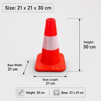 Cône de signalisation routière en PVC flexible avec col réfléchissant, cônes de sécurité routière haute visibilité pour les zones de travaux routiers