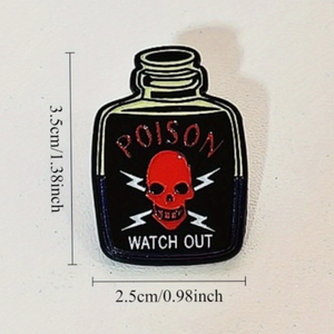 เข็มกลัดหัวกะโหลกแนวโกธิคสีแดงสำหรับใส่ถุงและแจ็กเก็ตของขวัญสุดเจ๋งสำหรับผู้หญิง - Product Image 4