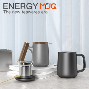 DHPO Logo personnalisé Portable 500ml <span class=keywords><strong>tasse</strong></span> en porcelaine <span class=keywords><strong>avec</strong></span> infuseur à thé <span class=keywords><strong>tasse</strong></span> à thé au lait noir classe en céramique en acier inoxydable - Product Image 3