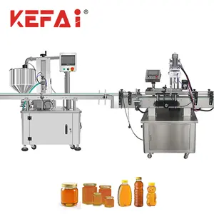 KEFAI Single Head Automatic High Viscosity Honey Paste Bottle Jar Filling Capping Machine Customized Filling Line