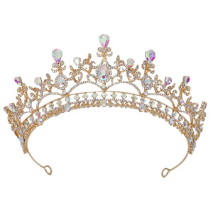 Corona di lusso della <span class=keywords><strong>regina</strong></span> copricapo da sposa da Studio palla accessori per capelli corona - Product Image 3