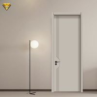 Porte intérieure moderne en bois massif avec isolation thermique et résistance à l'humidité pour chambre et villa (Série)