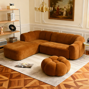 Sofá Modular de Tela con Estructura Metálica de Estilo Nórdico para Espacios Pequeños, Plegable, de Doble Uso, para Dos/Tres Personas - Product Image 2