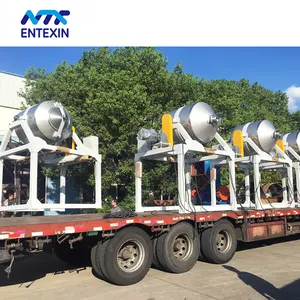 Mixer baja tahan karat sepenuhnya otomatis pompa Mixer putar Drum Horizontal PLC Motor Bearing-Core diproduksi penyedia ahli