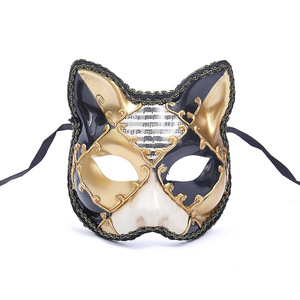 Masque animalier d'Halloween demi-visage, masque de fête anime, masque de renard européen et américain pour bal masqué de <span class=keywords><strong>Venise</strong></span> - Product Image 4
