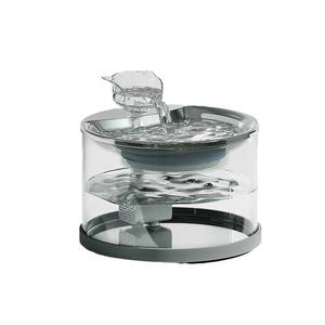 Fontaine à eau automatique pour animaux de compagnie, ronde, en verre, FT600, détachable, pour chats et chiens, avec filtre à circulation d'eau fraîche - Product Image 5