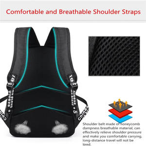 Sac à dos de voyage hip-hop en nylon personnalisé qui brille dans le noir avec doublure en coton, type de fermeture ouverte - Product Image 5