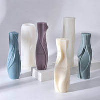 LifeTop Vase Forme Silicone Bougie Moules Pilier Bougie Moules Silicone 3D Bouteille Moules pour La Maison Table Décor