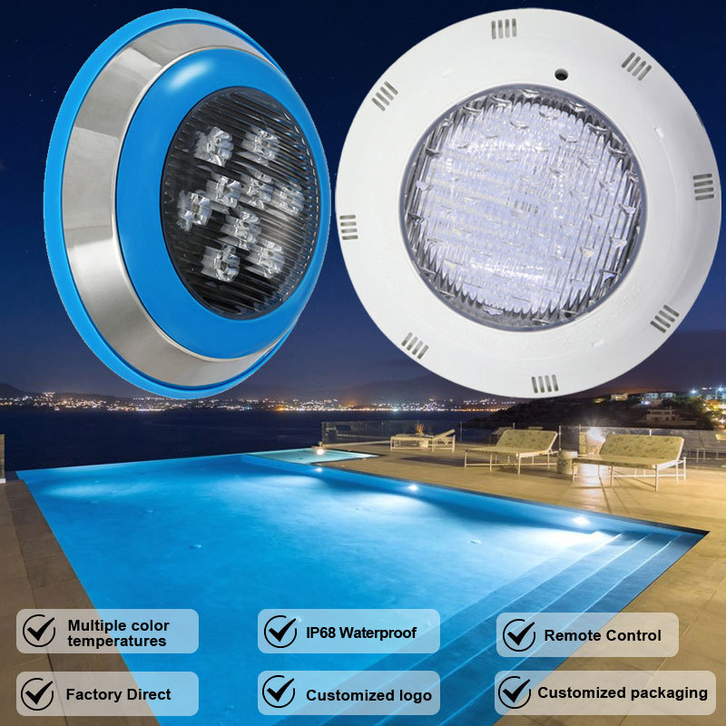 Stainless Steel IP68 Waterproof Swimming Pool Lights DC 12V Low Voltage LED 6-36W Underwater for Pools & Hot Tubs