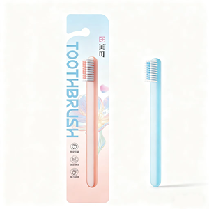 Cepillo <span class=keywords><strong>de</strong></span> Dientes Manual <span class=keywords><strong>de</strong></span> Nylon Suave para Adultos con Mango <span class=keywords><strong>de</strong></span> Plástico para Damas, Paquete Individual, Uso Doméstico, Tamaño Regular, Diseño Simple - Product Image 4