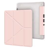 Étui de protection personnalisé en cuir PU et acrylique transparent, support déformable pour liseuse Kindle Scribe 10,2 pouces 2024 avec porte-stylo