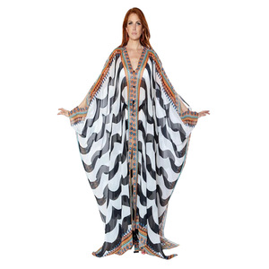 Nouveau modèle 2026 très demandé 10259 – Vêtements féminins transfrontaliers best-sellers, Manteau décontracté imprimé à col en V pour l'automne 2022, transparent <span class=keywords><strong>C</strong></span> - Product Image 3