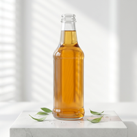 Bouteille à spiritueux cylindrique de luxe en verre transparent de 750 ml avec col vissé pour distillerie (vodka, whisky, liqueur)