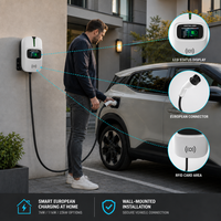 Meilleures ventes - Chargeur mural pour véhicule électrique de type 2 7 kW ZDC002 certifié CE, démarrage RFID, contrôle par application OCPP, maison intelligente, 110 V/220 V, niveau 2