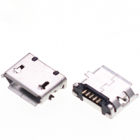 Conector Micro USB de 5 pines SMT, conector tipo B hembra, SMD DIP, conectores de carga USB