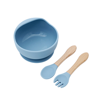 Bol de vaisselle pour tout-petits scolaire imprimé personnalisé sans BPA ensemble de bols à succion en silicone de qualité alimentaire pour bébé