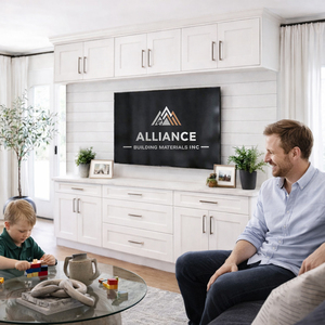 Modern Style Living Room TV Cabinet | Custom TV <b>Storage</b> Cabinets For American Multi-Family | CARB-<b>2</b> Wooden TV Console Cabinets - Product Image 1