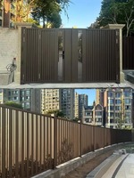 Panneaux de clôture à lamelles en aluminium thermolaqué noir pour piscine, villa, jardin, cour et projets résidentiels