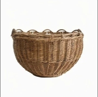 Panier mural en rotin en forme de coquille Saint-Jacques, panier de rangement tissé à la main, panier de rangement décoratif mural pour la maison et la chambre d'enfant
