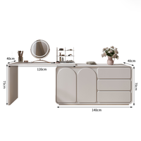 Ensemble de commodes modernes pour chambre à coucher Table de maquillage Coiffeuse Commodes de coiffeuse Bureau en forme de L Mobilier de bureau Mobilier commercial