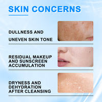 Nettoyant Visage Hydratant et Nourrissant aux Acides Aminés, Végétalien, à l'Acide Hyaluronique et Niacinamide, Contrôle du Sébum, Démaquillant Doux