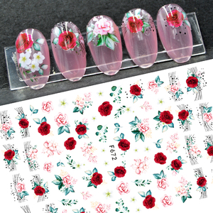 TSZS-pegatinas 3D Nail Art para <span class=keywords><strong>uñas</strong></span>, adhesivos autoadhesivos para <span class=keywords><strong>uñas</strong></span>, decoración de mariposas y <span class=keywords><strong>flores</strong></span> de colores variados, <span class=keywords><strong>2021</strong></span> - Product Image 1