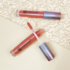 SHICELLE Lipgloss pigmen kualitas tinggi Vegan populer tahan air Lip Gloss Label pribadi