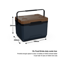 LIHENG Mini glacière écologique 13L 48H Rétention de glace Recyclable Glacière étanche pour camping plage BBQ