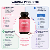 Approvisionnement direct usine : Probiotiques féminins personnalisés pour femmes, soin naturel, 30 capsules, complément alimentaire pour l'équilibre du pH urinaire