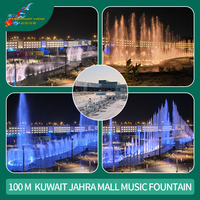 Fuente de Agua Flotante para Exteriores con Pantalla 3D, Música, Luces RGB DMX 512, Construcción de Acero Inoxidable, Instalación Permanente
