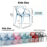 Chaise empilable transparente pour enfants avec oreilles de chat, chaise de fête pour tout-petits pour l'extérieur, location pour événements d'anniversaire, salle de jeux, salle de classe