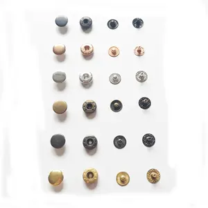 10mm brass small snap buttons for garments/bags/wallet 4 parts for a set plating to be silver or black sewing buttons