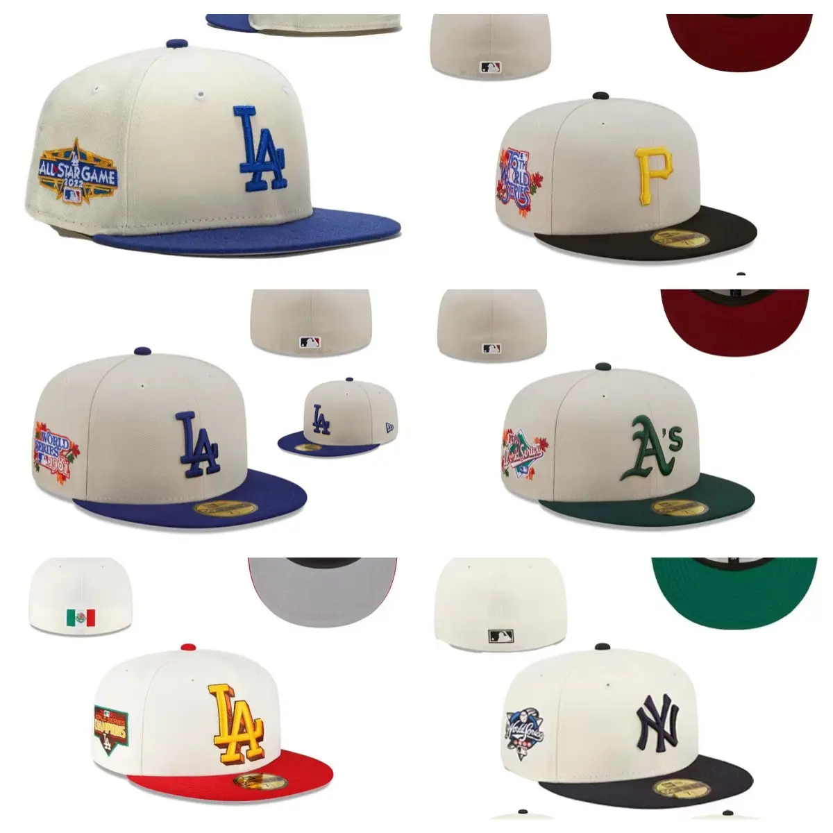 Bonés personalizados por atacado com logotipo bordado original bonés snapback bonés de beisebol fechados com remendos mundiais