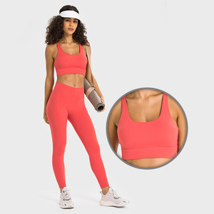 Ensemble <span class=keywords><strong>de</strong></span> vêtements <span class=keywords><strong>de</strong></span> <span class=keywords><strong>sport</strong></span> pour femmes DW356, 2 pièces, soutien-gorge <span class=keywords><strong>de</strong></span> course à dos en V et leggings sculptants, collection printemps 2023, vêtements <span class=keywords><strong>de</strong></span> <span class=keywords><strong>sport</strong></span> en nylon - Product Image 5