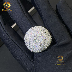 وصول جديد كميات كبيرة طراز رجالي أنيق مرصع بالكامل، ماركيز + كمثرى VVS مويسانيت ألماس 925 فضة استرلينية خاتم رجالي - Product Image 5