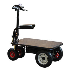 Carretilla Metálica Eléctrica de Plataforma de 4 Ruedas de Alta Resistencia, Multifuncional, con Sistema de <span class=keywords><strong>Doble</strong></span> Freno de Disco, Personalizable OEM, para Compras y Carga - Product Image 4