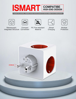 Multiprise Cube avec chargeur 16A et induction sans fil Multiple 3 fonctions de charge Prise murale Interrupteur de charge USB