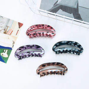 Pince à cheveux élégante en forme <span class=keywords><strong>de</strong></span> lune à imprimé léopard pour femmes, griffe d'alligator pour fête, mariage, soirée, accessoire <span class=keywords><strong>de</strong></span> coiffure - Product Image 1