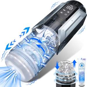 100% waterdichte blowjob penispomp zuigende vibrerende stotende roterende automatische mannelijke masturbatie apparaat seksspeeltje voor mannen <span class=keywords><strong>stroker</strong></span> - Product Image 1