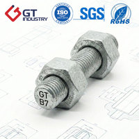 Carbon Steel Stud Bolt M14-M36 DIN976 Fully Thread Metric Hot Dip Galvanized SA540 B23 Thread Rod for Refinery Project Industry