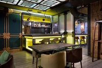 Plan de Disposition de Bar Rustique, Ensemble de Mobilier de Bar Industriel pour Pub, Mobilier de Bar Classique pour Speakeasy Lounge, Mobilier de Bar Personnalisé