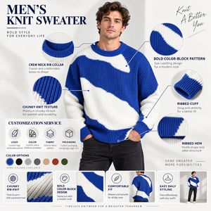FNIA Herren <span class=keywords><strong>Pullover</strong></span> in Königsblau mit <span class=keywords><strong>Wei</strong></span>ßem Schriftzug, 100% <span class=keywords><strong>Baumwolle</strong></span>, 320g, Langarm mit Gerippten Bündchen, Rundhalsausschnitt, Individuelles Private Label - Product Image 3