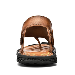 Hakiki deri ayakkabı erkekler İtalyan hakiki deri rahat ayakkabılar erkek tanga sandalet terlik - Product Image 6