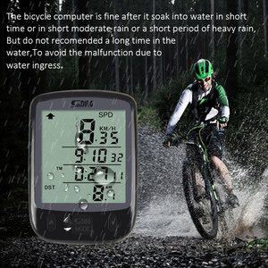 Sunding Backlight Over-speed Reminder Wired Bicycle <strong>Computer</strong> Waterproof Bicycle Stopwatch - Product Image 5