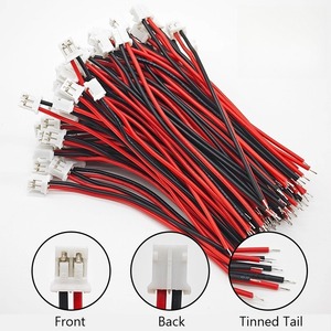 Câble terminal à tête unique Ph2.0mm-2P pour alimentation de batterie et séquence de connecteurs FPC, noir-rouge et rouge-noir, 20-500mm - Product Image 4