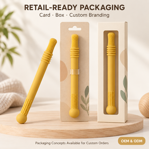 Mordedor de Silicona de Grado Alimenticio para Bebés, Juguete de Masticación Texturizado de Doble Extremo, Varita de Dentición para Bebés y Niños Pequeños, Entrenamiento Sensorial Oral - Product Image 6
