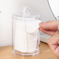 AMZ Hotselling Boîte de conserve en plastique transparent pour apothicaire Set Qtip Holder Dispenser Vanity Makeup Storage Organizer