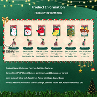 Jouet de Noël pour chat, balle en corde de coton à la catnip, jouet de dentition résistant aux morsures, jouet interactif pour chaton à faire jouer soi-même
